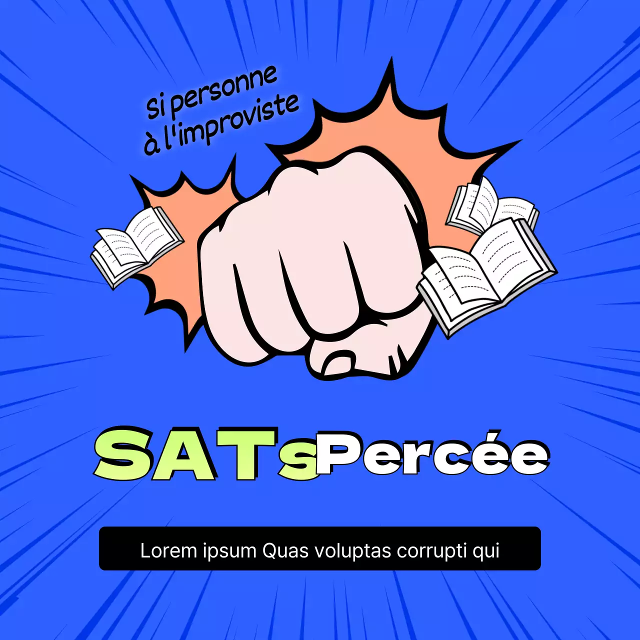 bleu poing effet cahier crayon titre sat événement