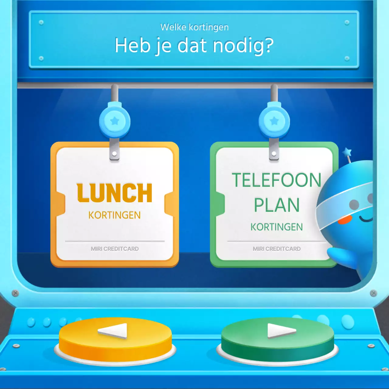 Schattig blauw lab concept creditcard test