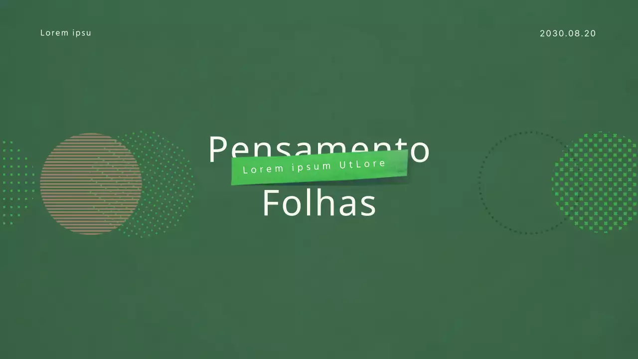 Apresentação do clube de leitura de filosofia em tons de verde