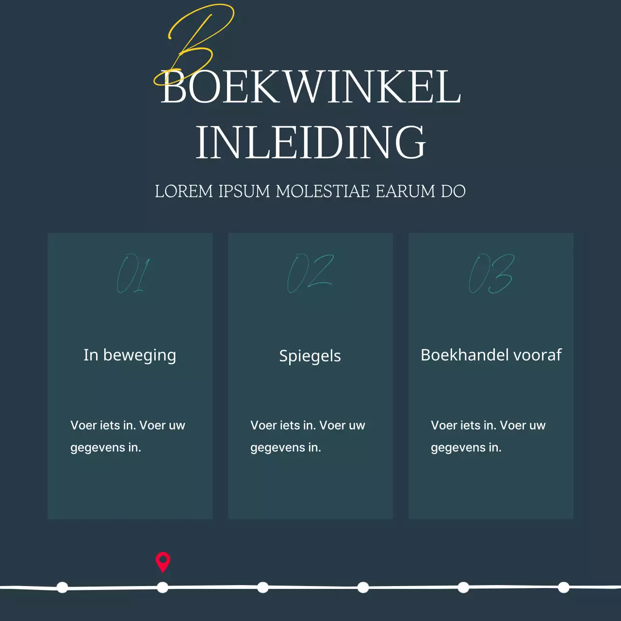 Een gids voor een moderne boekwinkel in marineblauw