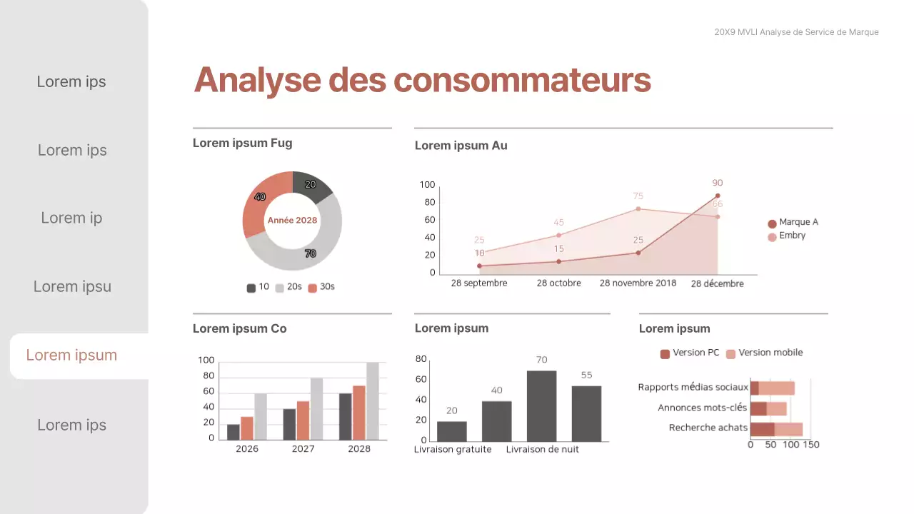 Rapport de consultation propre en dégradé rose-beige