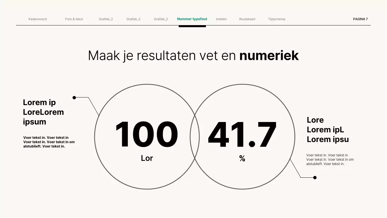 Eenvoudige zakelijke presentatie in beige