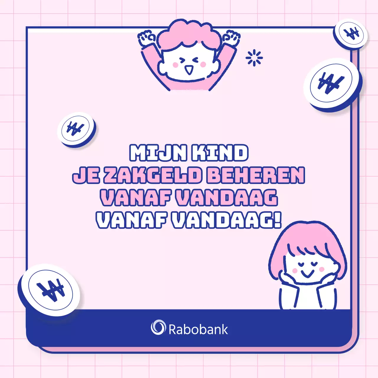 Kinderen leren hoe ze met hun roze en blauwe belastinggeld moeten omgaan