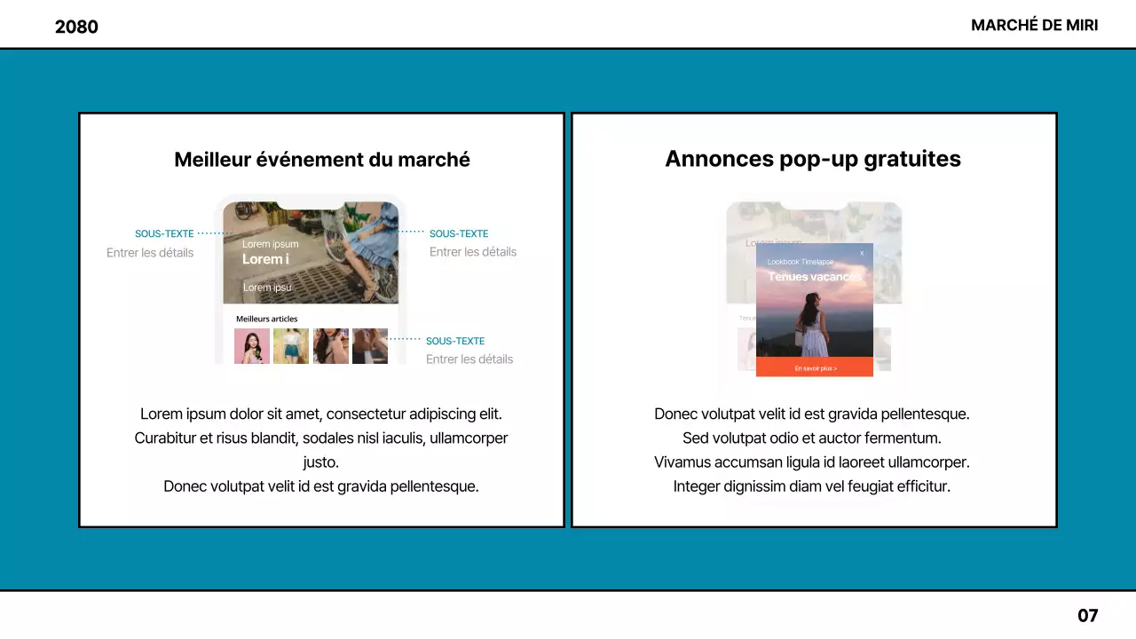 Guide pour la création d'une place de marché colorée