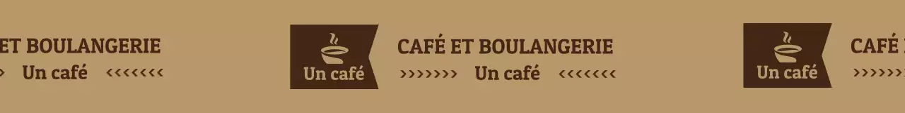 Logo d'un café de style simple en marron clair et marron