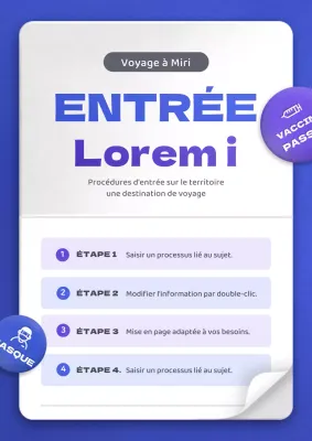 Concept de passeport bleu et violet avis de laissez-passer de quarantaine