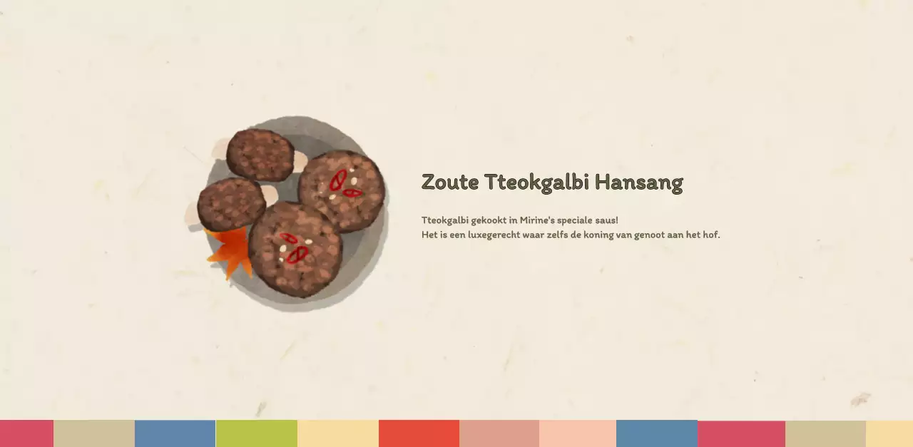 Traditioneel Koreaans restaurant concept coupon kalender in beige en bruin