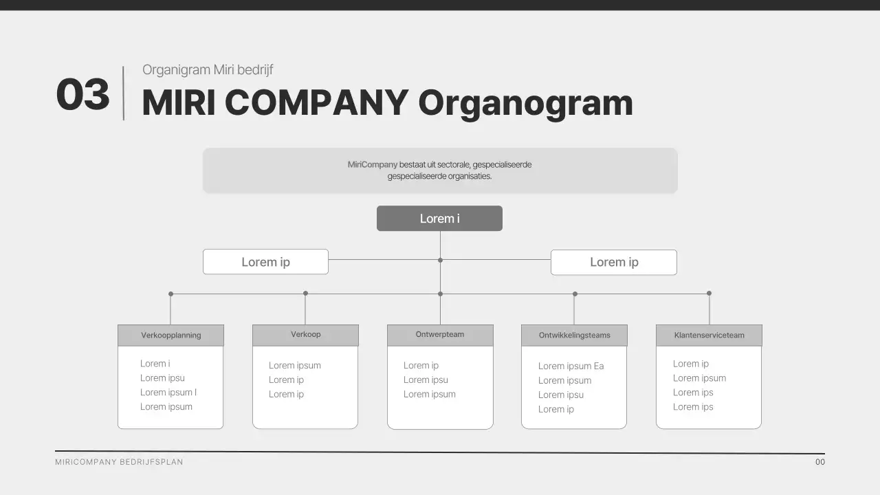 Een modern bedrijfsprofiel in zwart en grijs