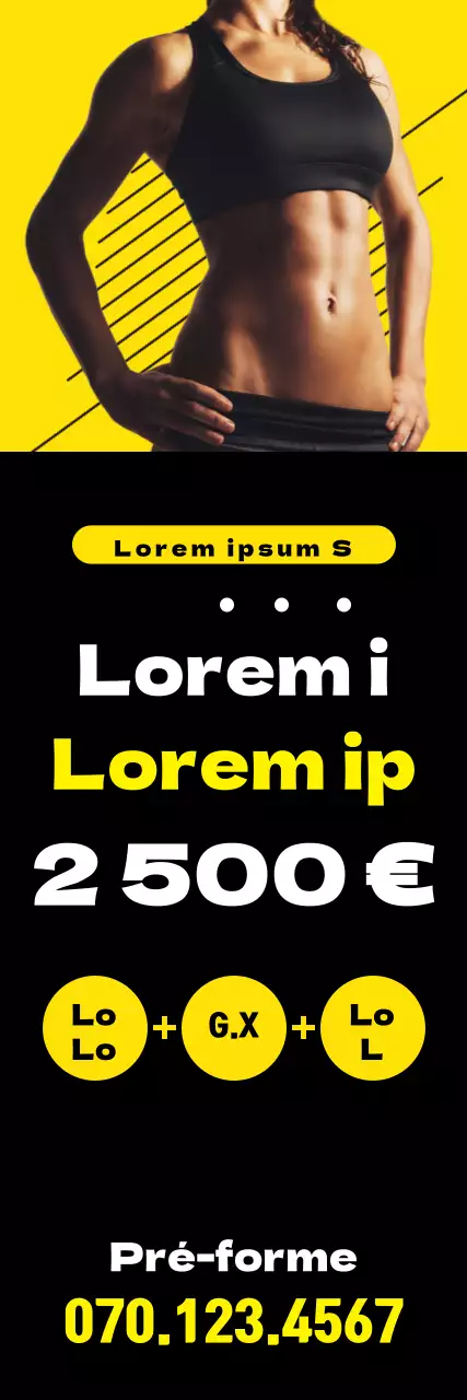 Événements de remise en forme en jaune