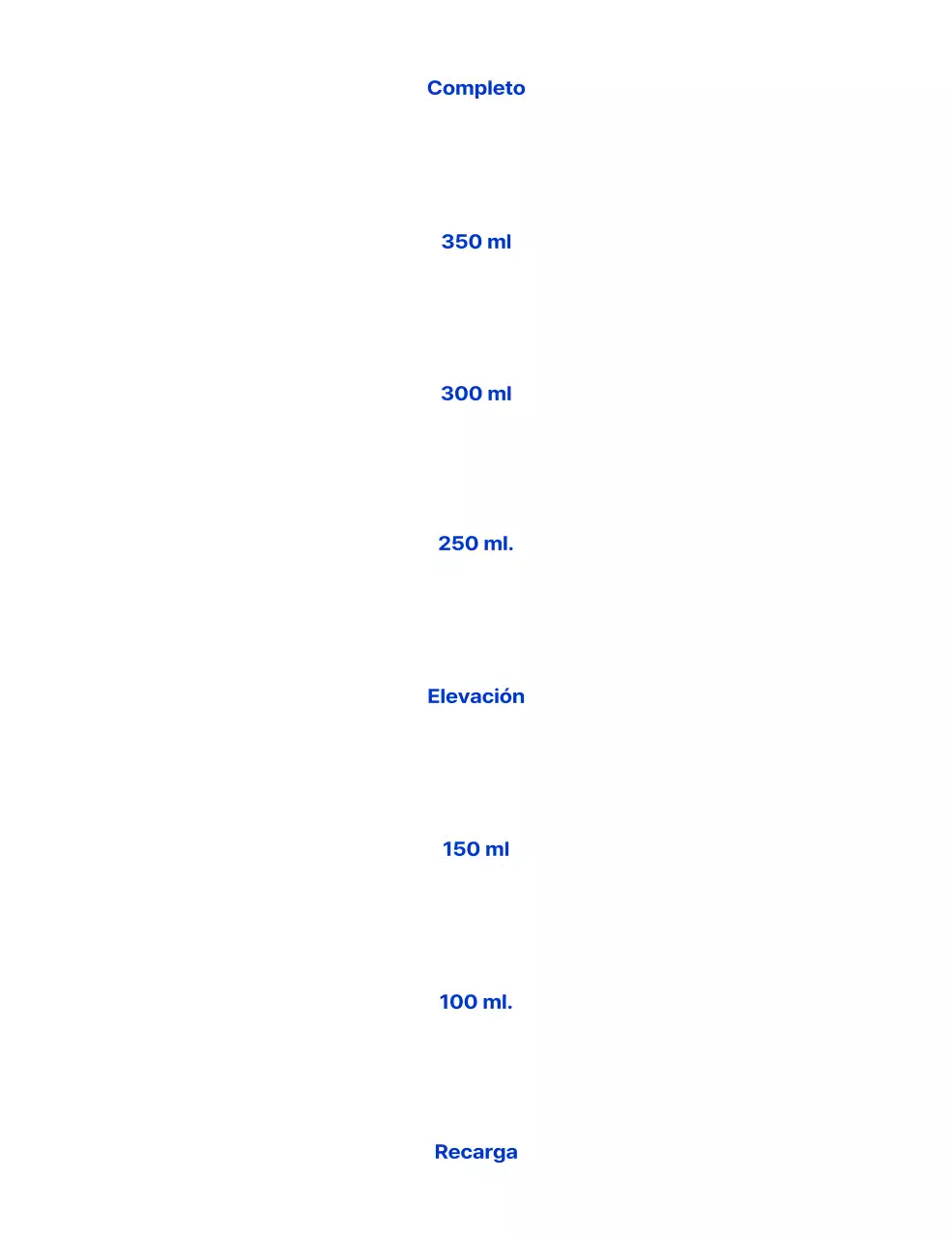 Concepto para una botella azul dedicada a los batidos saludables