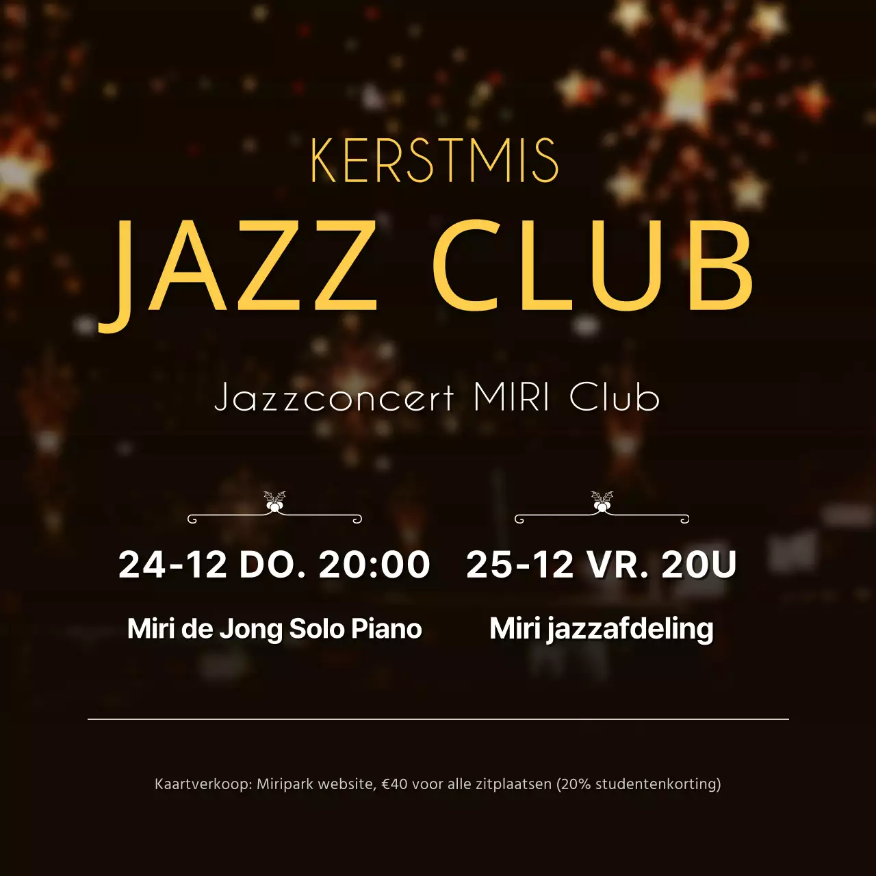 Nette sociale mediapleinen voor kerstoptredens in zwart