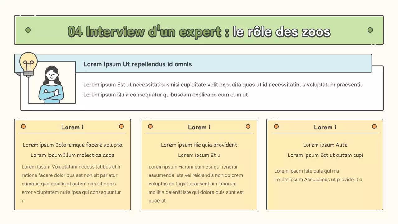 Matériel éducatif sur les zoos dans des tons pastel de jaune, de chartreuse et de bleu clair