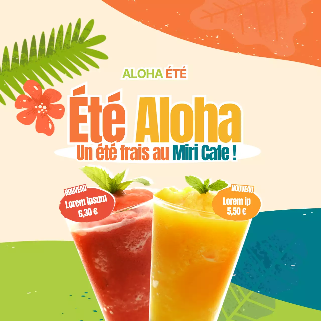 Nouveau menu d'été du Café