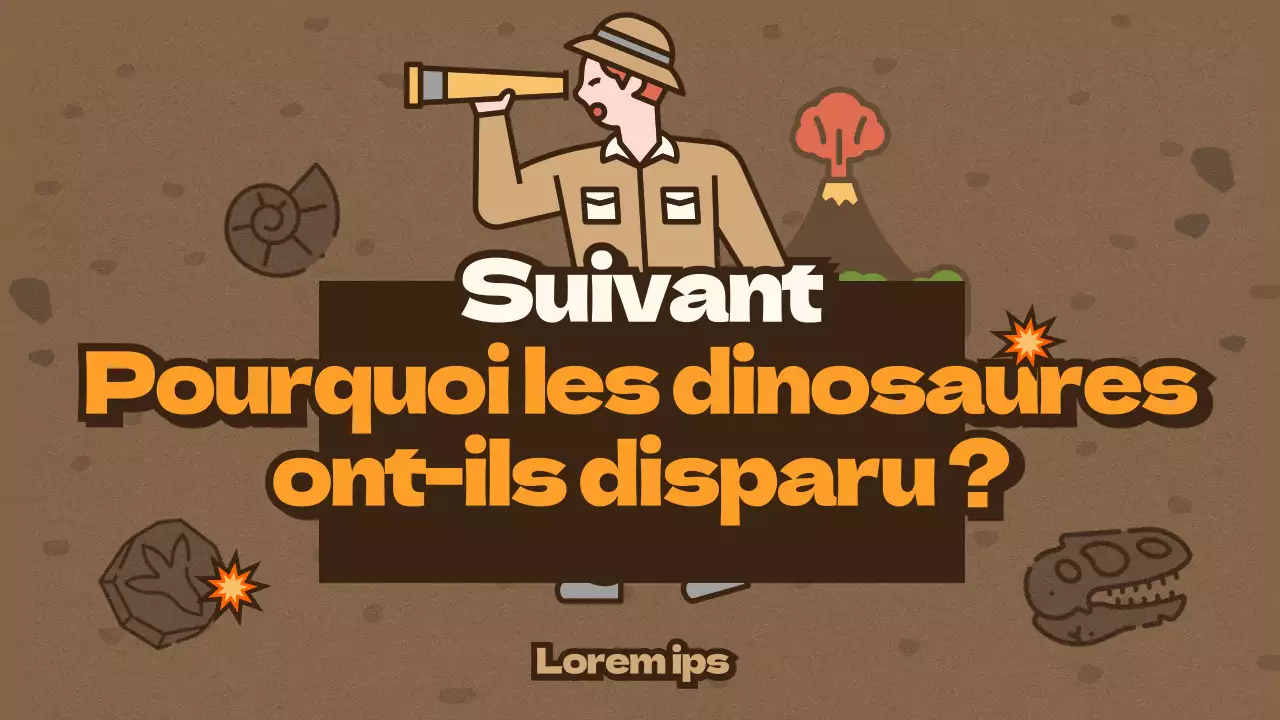 Équipe d'exploration brune Concept Dinosaure mignon Illustration Science Temps