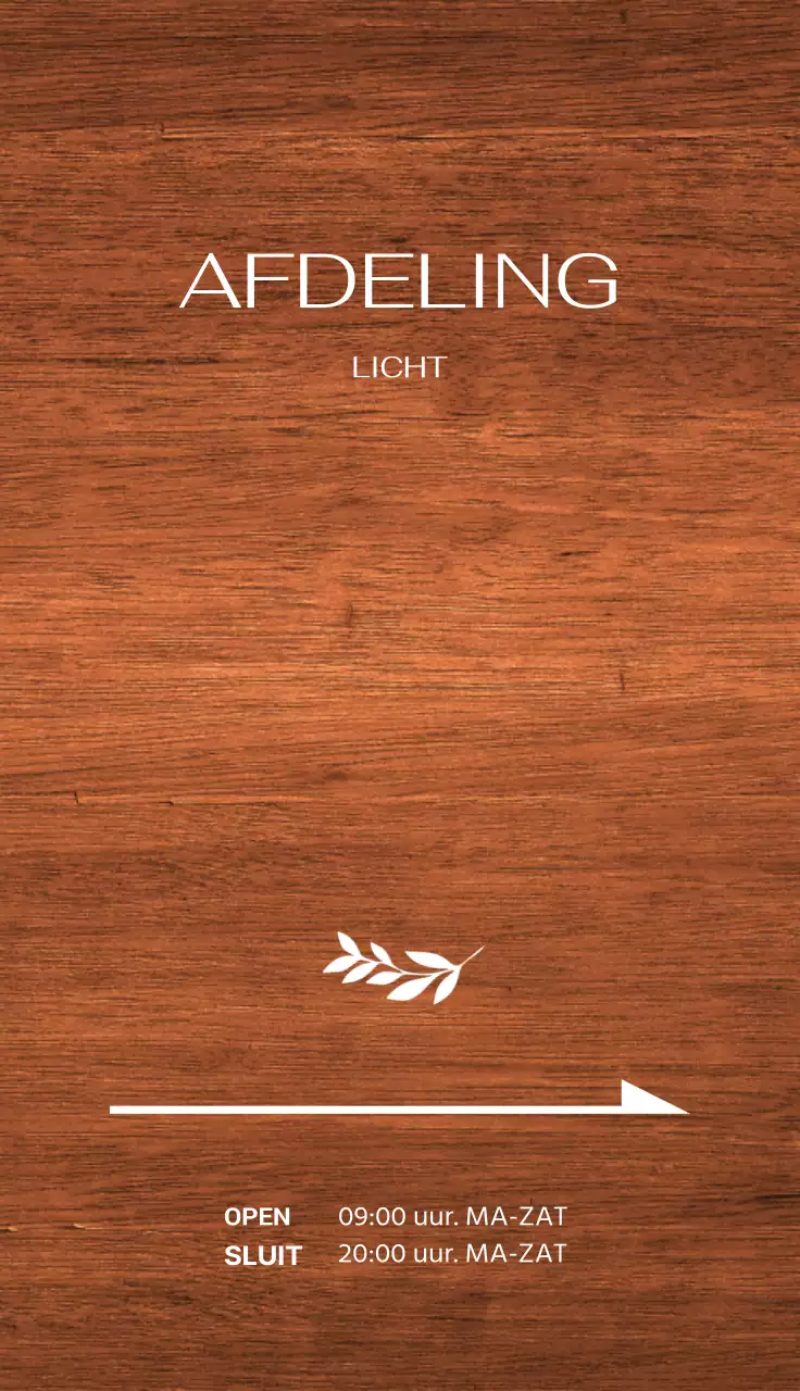 Een eenvoudige witte bladillustratie met een pijl om de locatie van een bloemenwinkel aan te geven