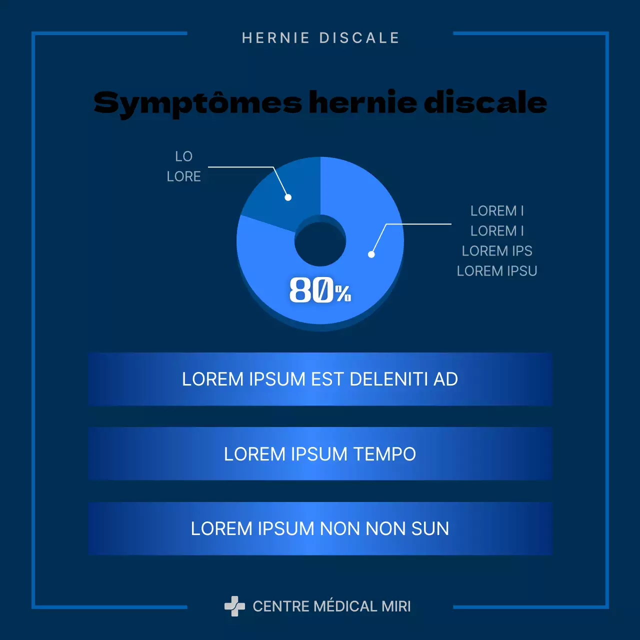 A propos de la hernie discale moderne bleu et marine