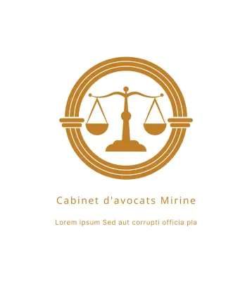 Enseigne de cabinet d'avocats avec logo simple