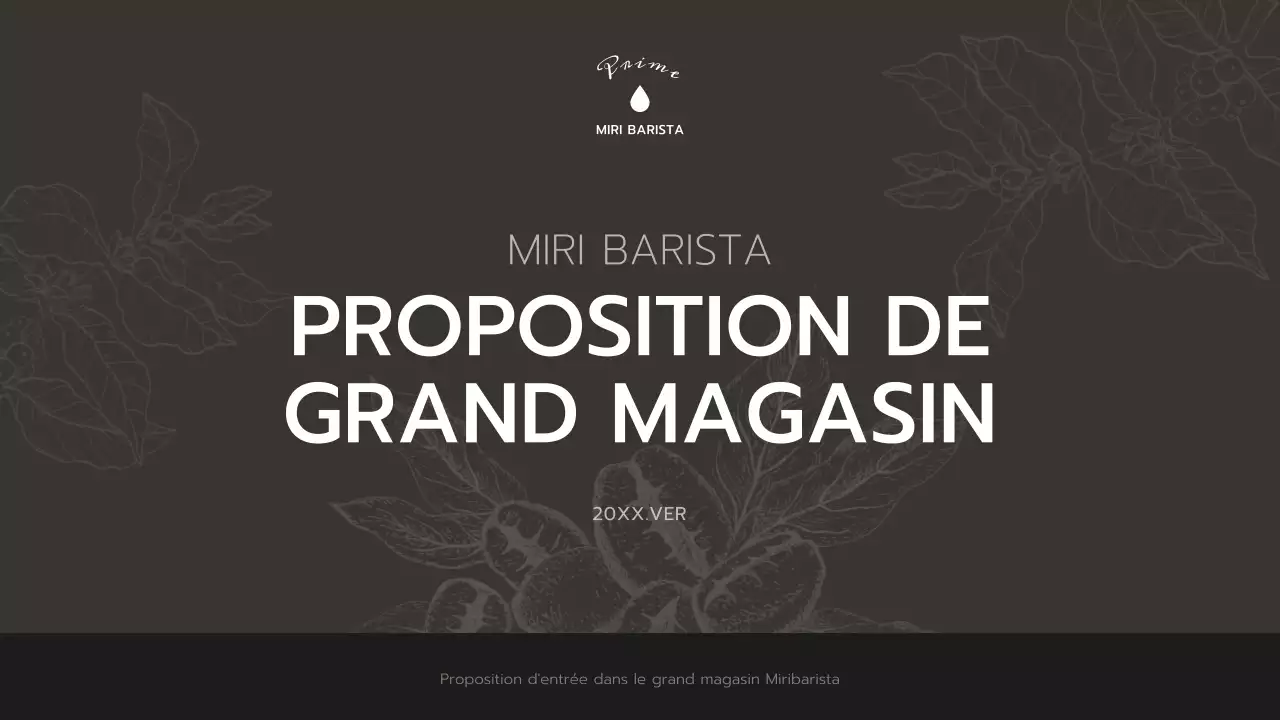 Brown Simple Department Store Proposition de présentation pour un café