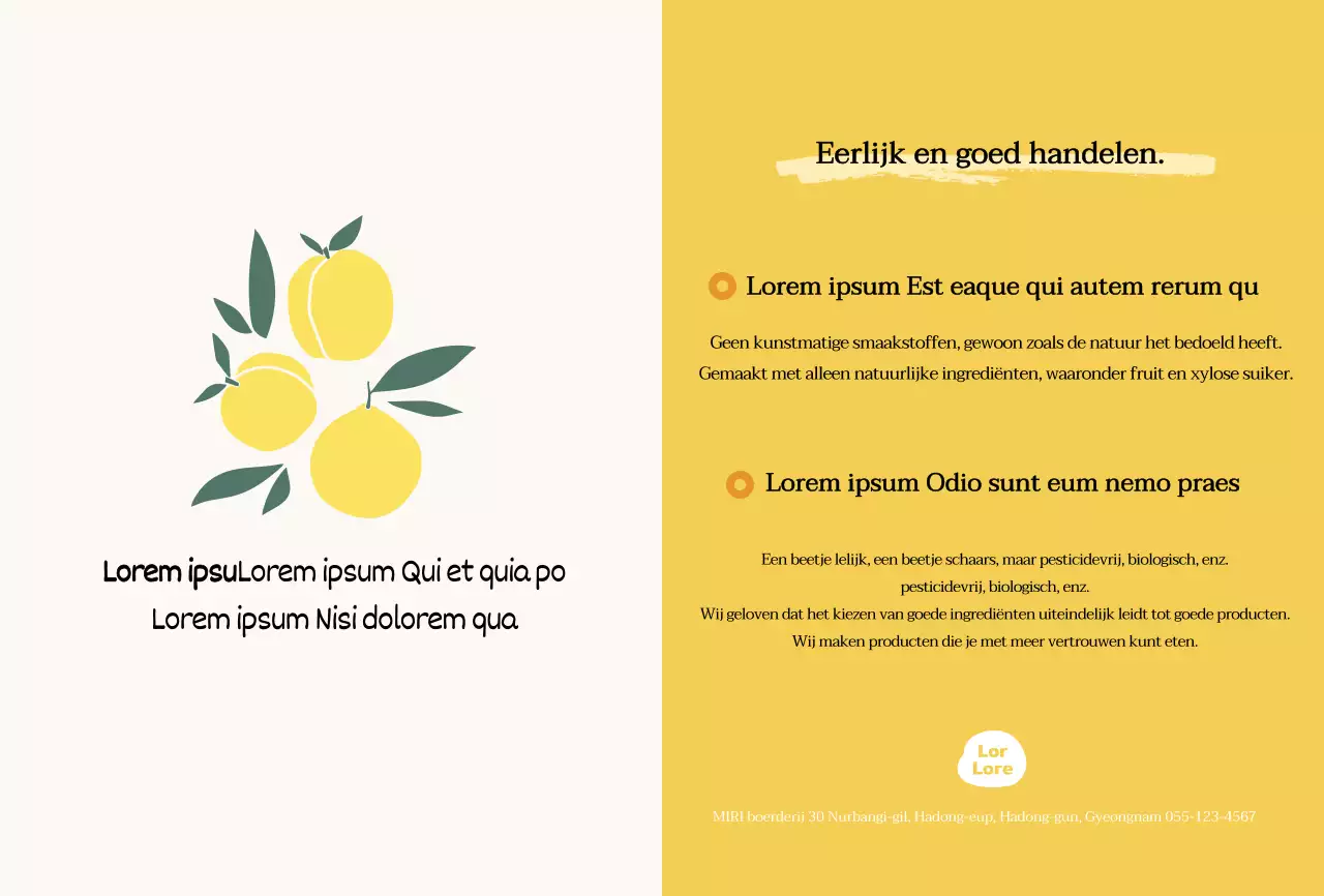 Een geel citronellaproduct promoten