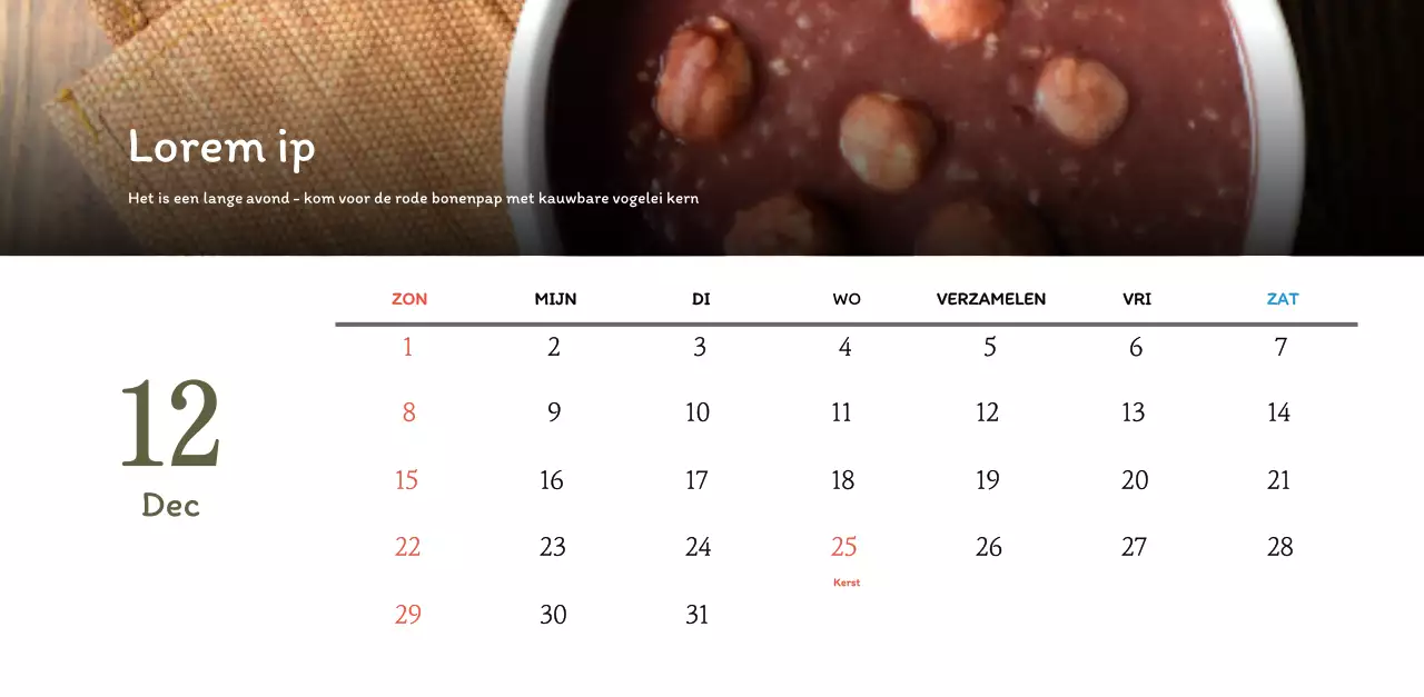 Traditioneel Koreaans restaurant concept coupon kalender in beige en bruin