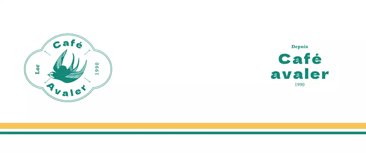 Mug café logo vintage turquoise