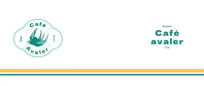 Mug café logo vintage turquoise