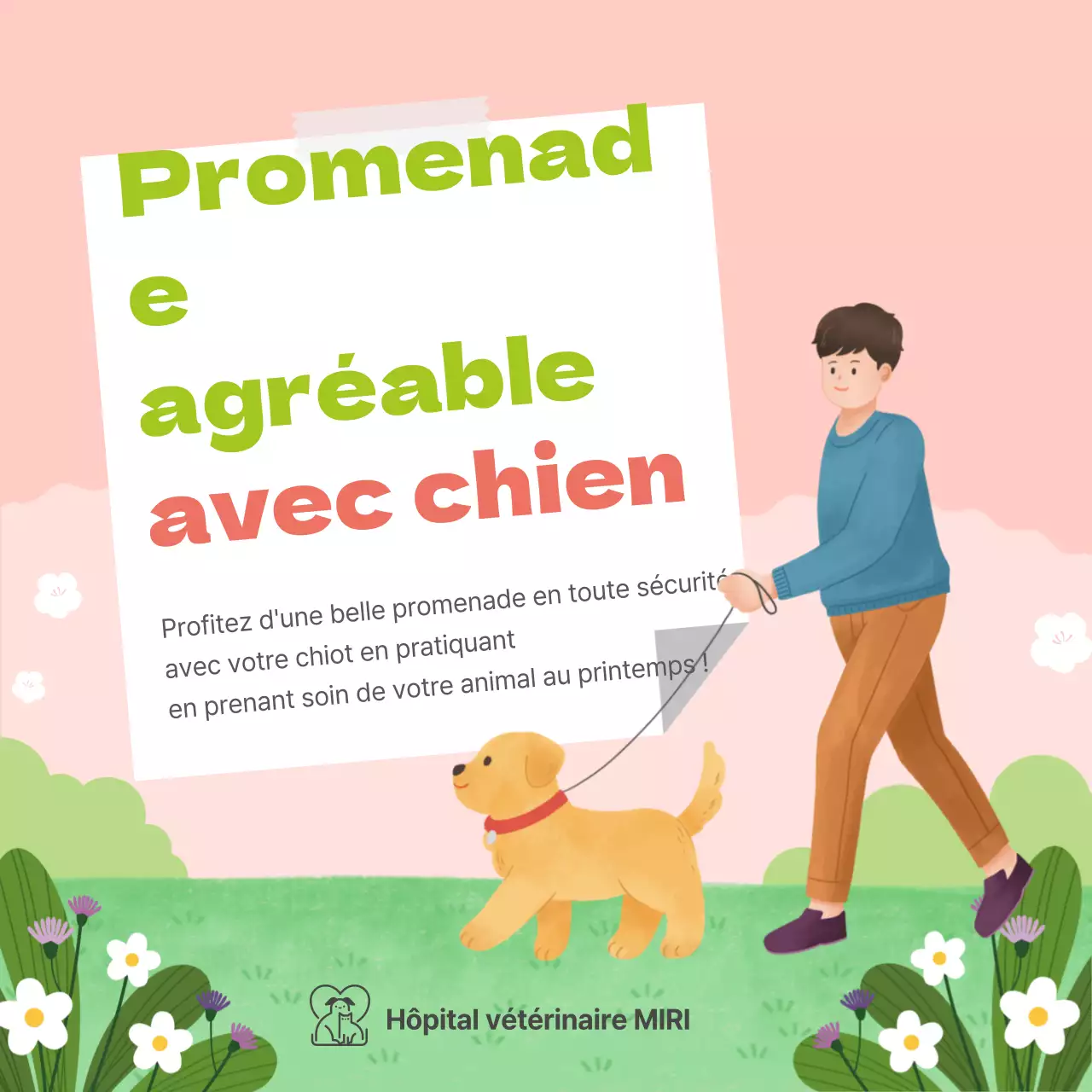 Conseils de santé printaniers pour les chiots aux couleurs pastel
