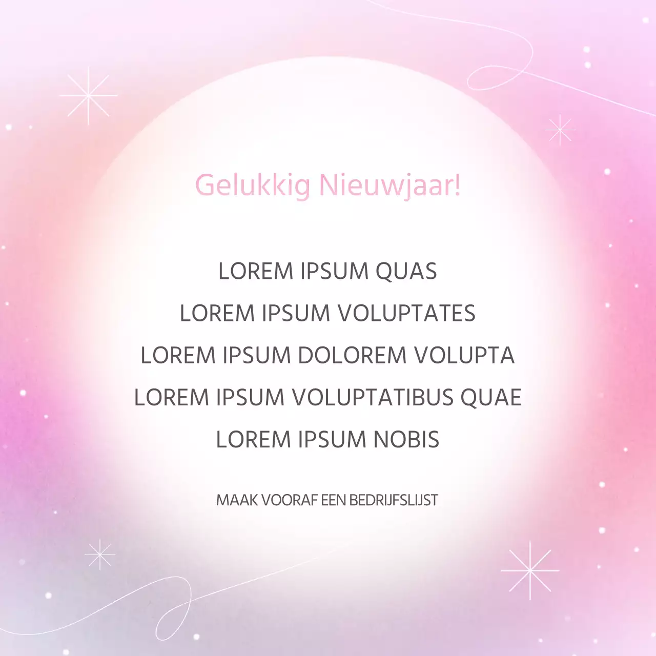 Glitterende nieuwjaarswensen met een verloopachtergrond