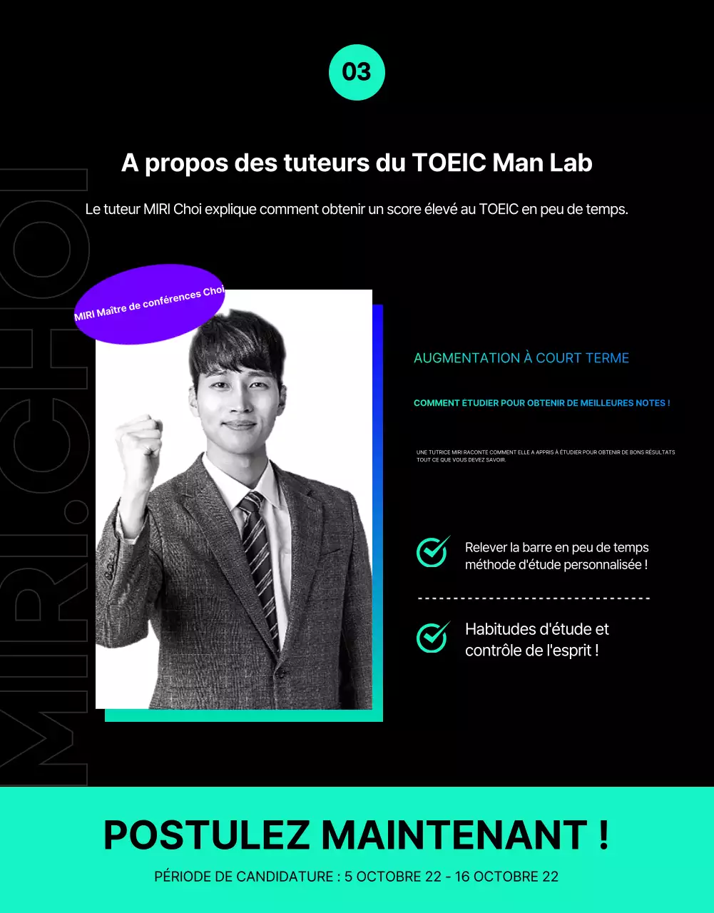 Rejoignez l'équipe bleue et menthe de l'étude du TOEIC