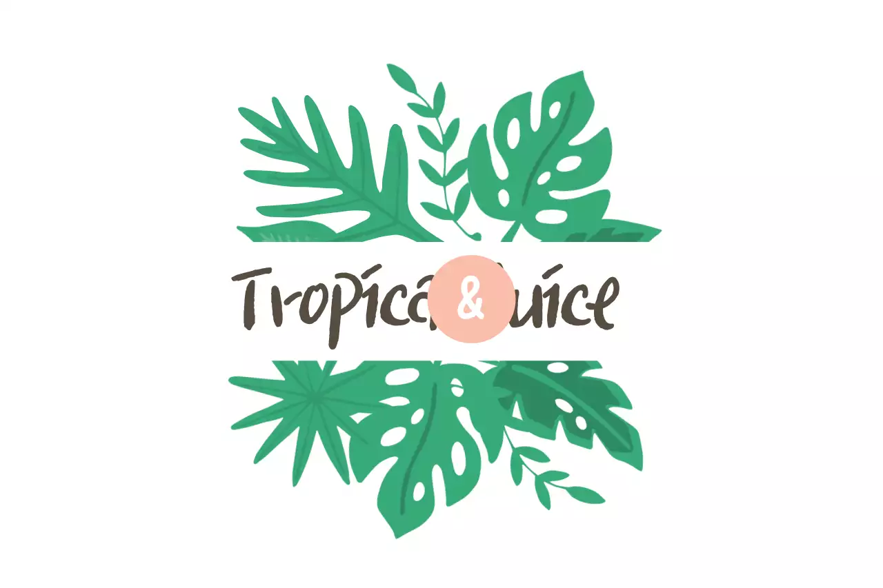 Green Tropical Juice Advertisement Banner