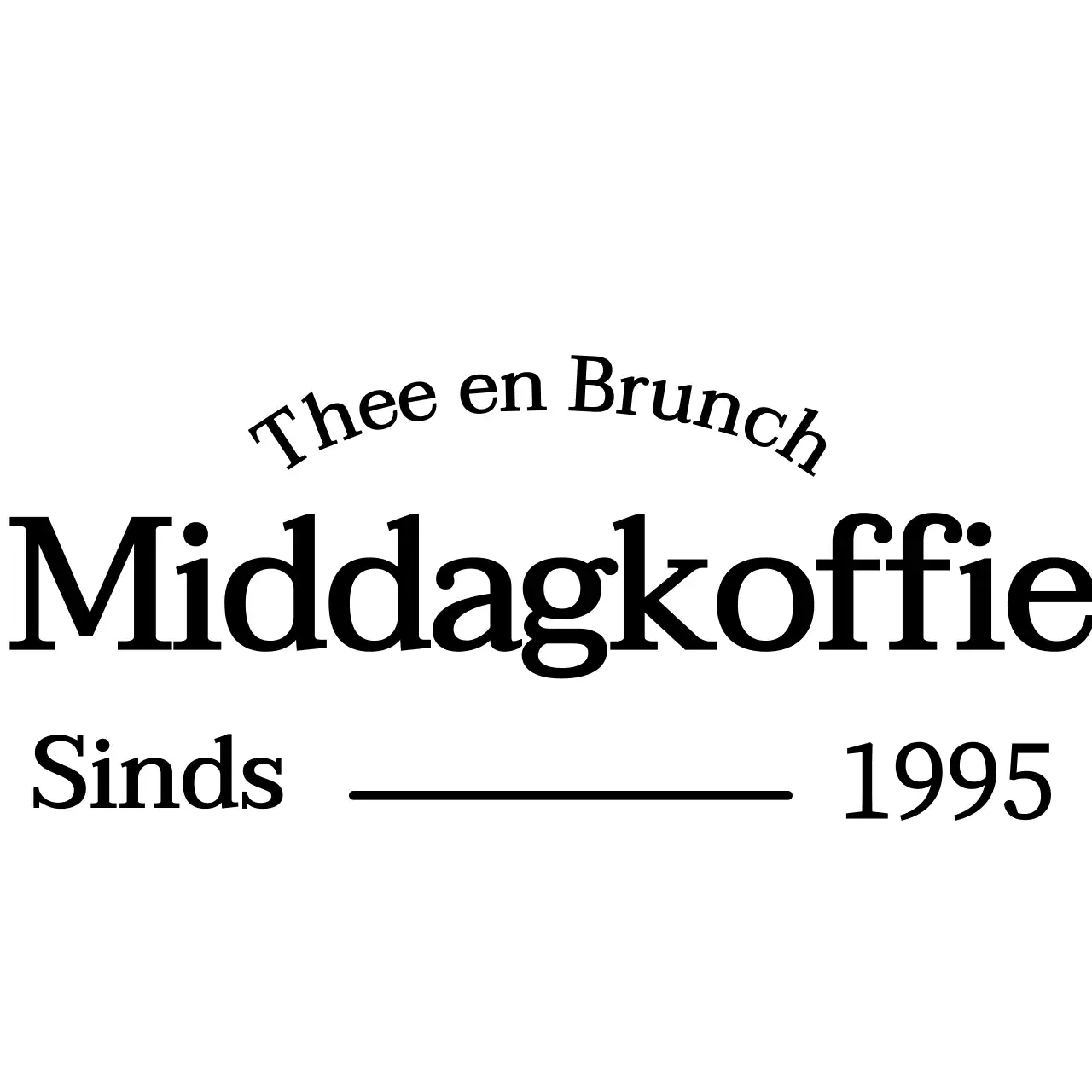 Zwart-wit eenvoudige moderne tekst lay-out stijl voor brunch cafe promotie en promotie