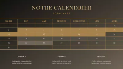 Graphique de Gantt conceptuel simple en or