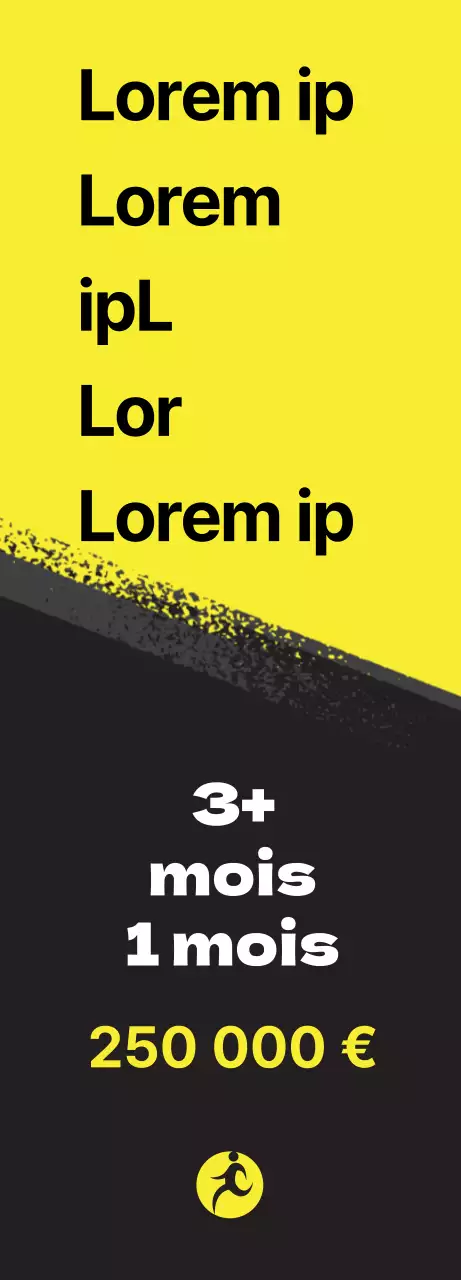 Publicité pour une salle de sport jaune et noire