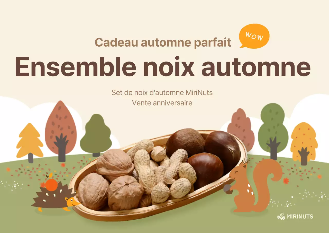 Affiche horizontale avec des illustrations automnales chaleureuses