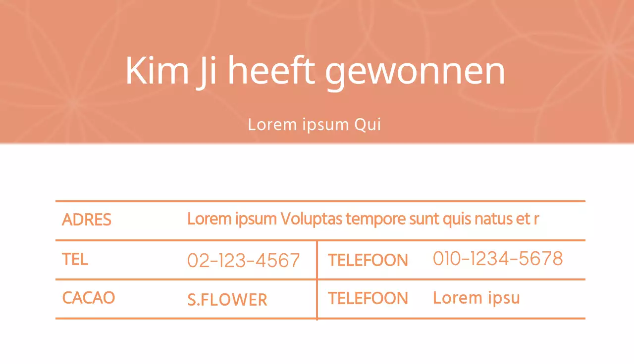 Visitekaartjes bloemist