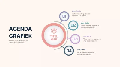 Agendakaart in marine en beige