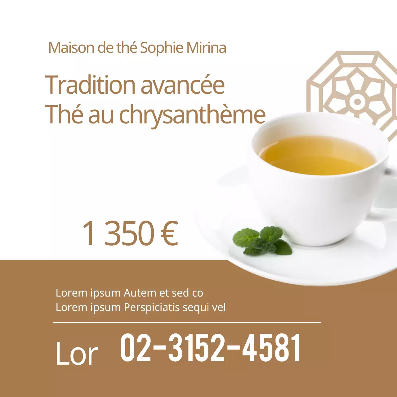 Thé traditionnel de luxe au chrysanthème