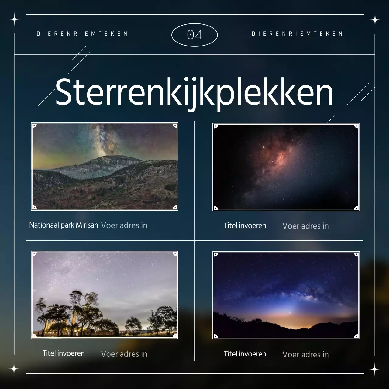 Een eenvoudig sterrenbeeld met marinelijnen en -vormen