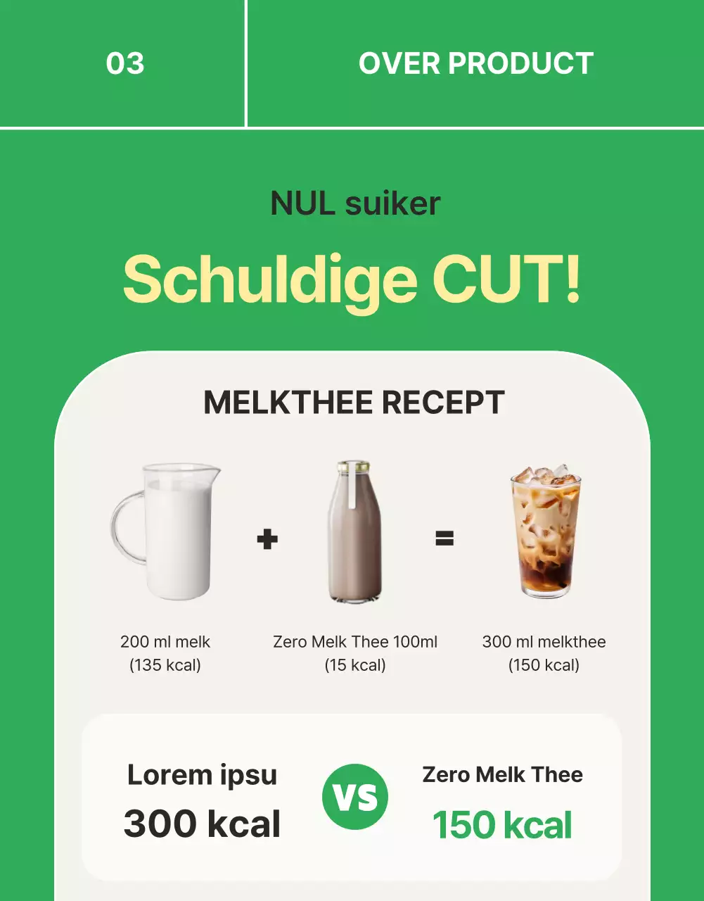 Bevorder groene, eenvoudige nul-melk thee