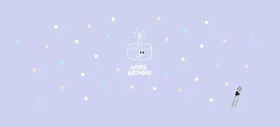 Mignons gobelets d'anniversaire en papier violet pastel