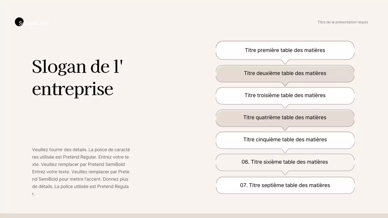 Style professionnel simple en beige et marron