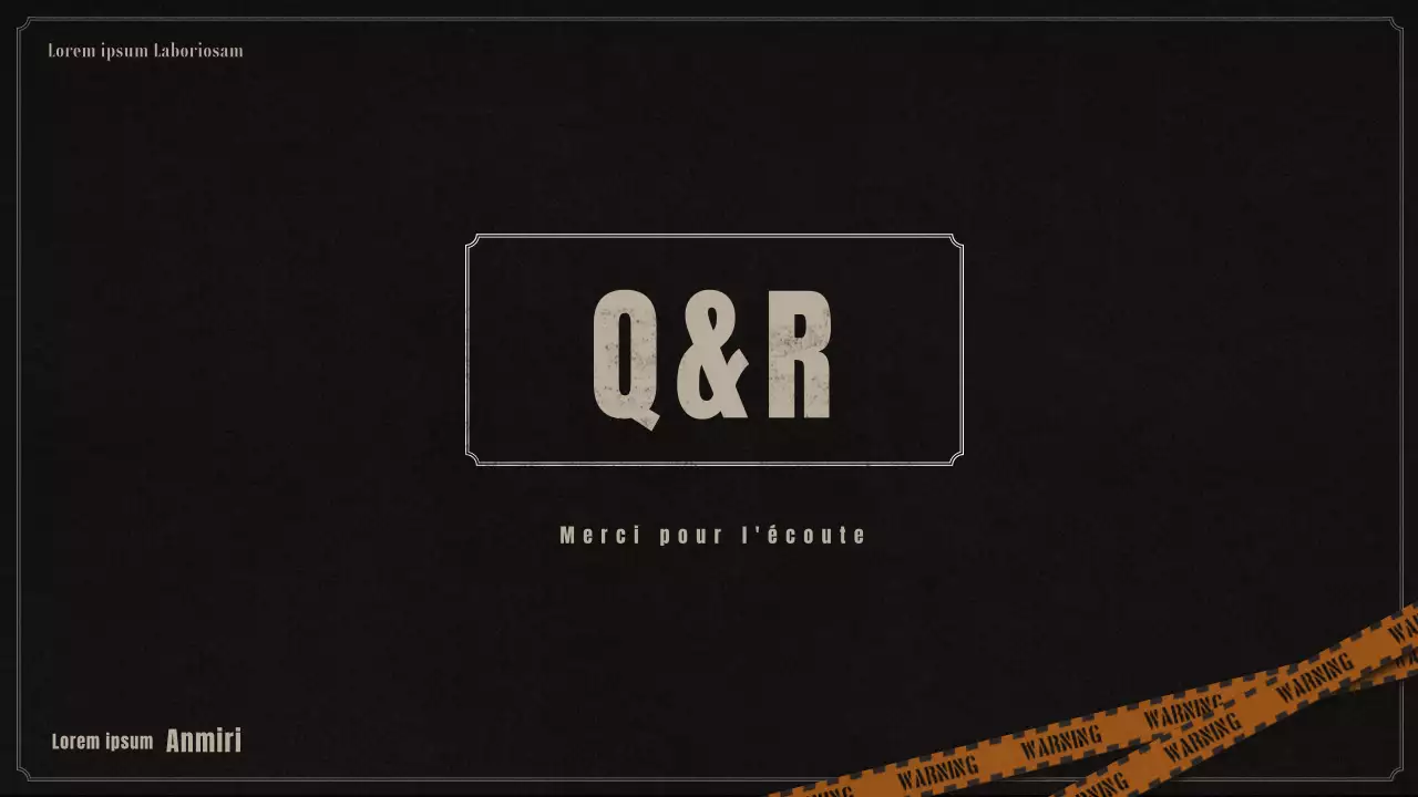 Présentation sur le profilage psychologique criminel en noir et beige