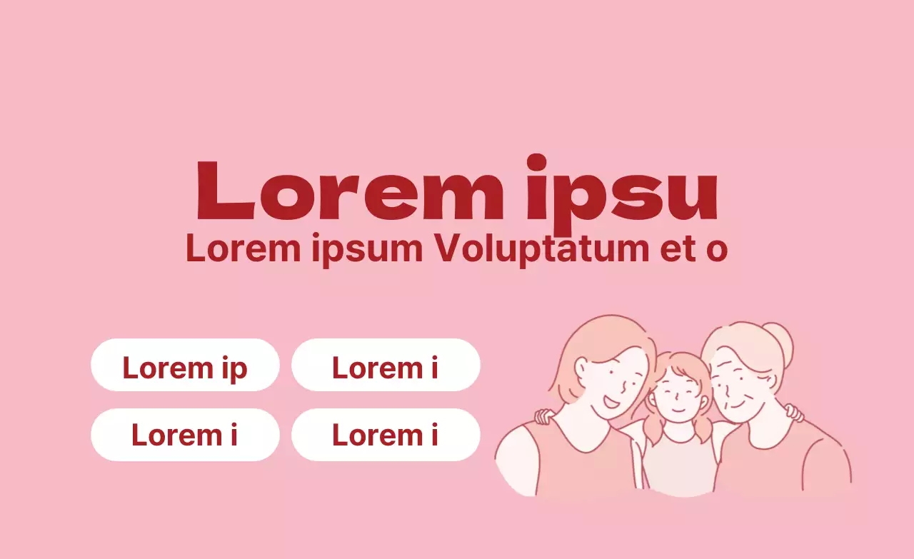 Étiquette rose illustrée de gynécologie