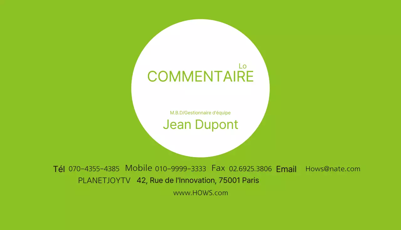 GreenSimpleBusinessCard