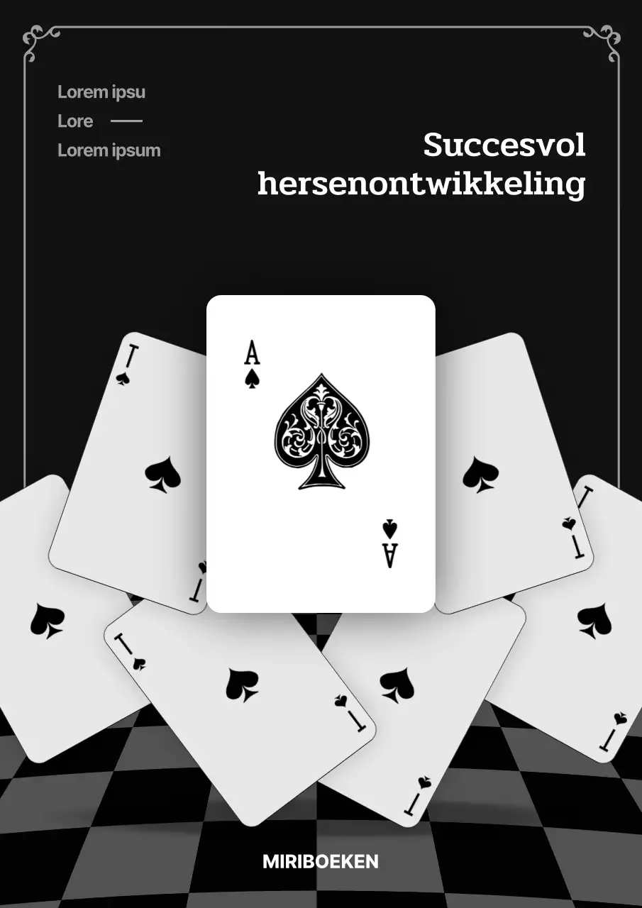 Zwart-wit modern zelfhulpboek voor hersenontwikkeling
