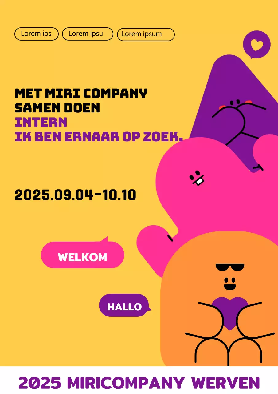 Gele en paarse zomerstages met een verschil