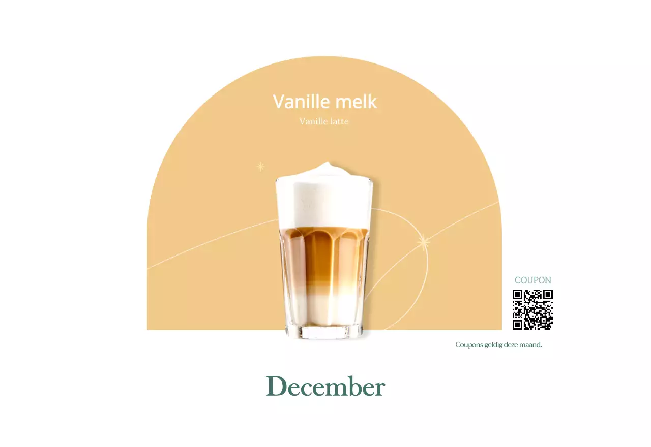 Cafékalender met aanbevelingen voor drankjes van de maand