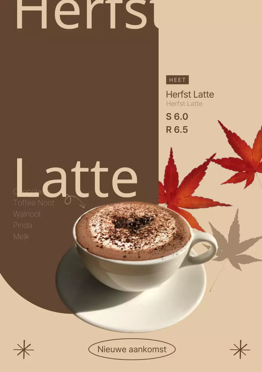 Maak kennis met het Herfst Latte Menu in Bruin