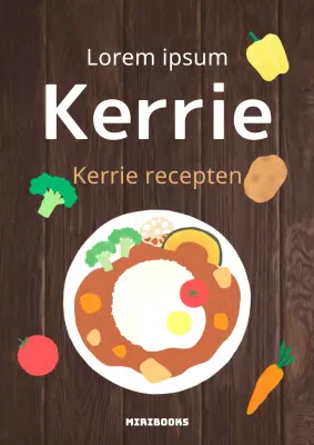 Bruine concept illustratie curry recept