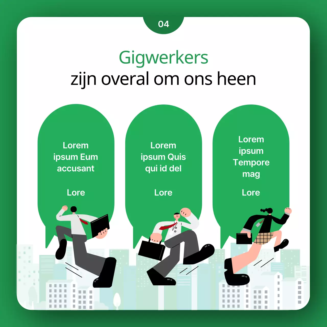 Promoot je gig worker platform met leuke groene illustraties